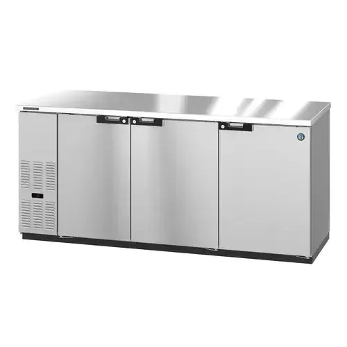 Hoshizaki BB80-S Silver 3 Solid Door Refrigerated Back Bar Storage Cabinet