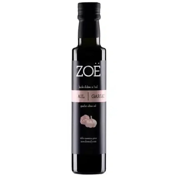 Huile d’olive infusée à l’ail 250 ml – Zoë