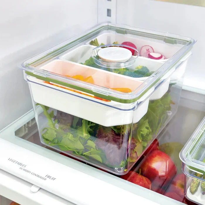 iDesign Tall Produce Storage Container w/ Dividers