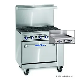 Imperial IR-G36-C-LP Pro Series 36″ Griddle Liquid Propane Gas Restaurant Range w/ Convection Oven