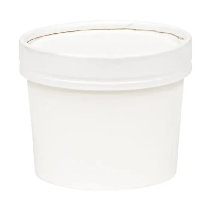 Inno-Pak 191676895 White 12 Ounce Soup Cup with Paper Lid – 250 / CS