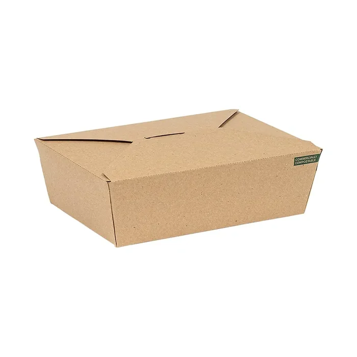 Inno-Pak 194475091 Innobox Edge Kraft 56 oz Takeout Carton – 130 / CS