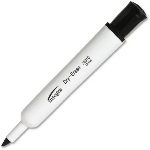 Integra ITA30010 Black Chisel Point Dry Erase Marker