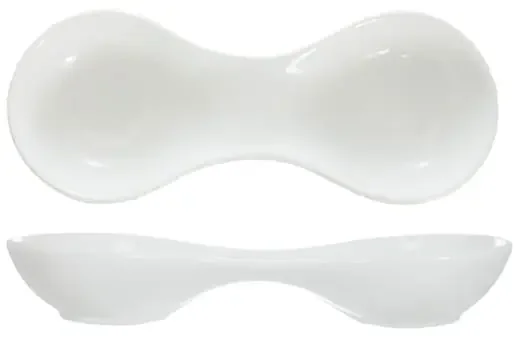 International Tableware BL-800 Bristol™ Porcelain BW 2-Compartment Dish (1.5oz)