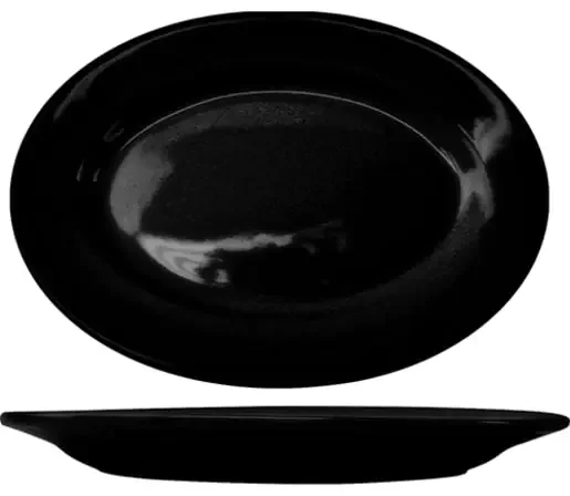 International Tableware CA-14-B Cancun™ Stoneware Black WR Platter 12-1/2″