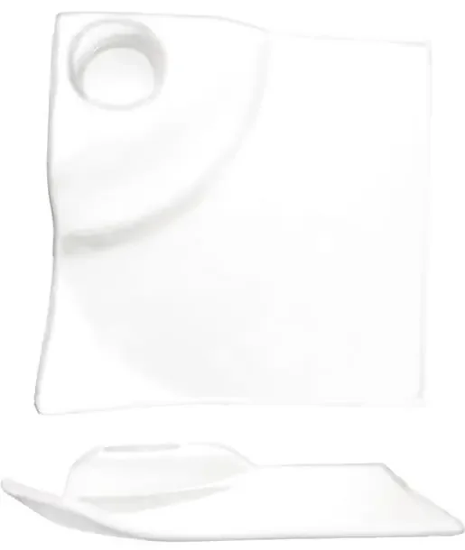 International Tableware EL-1000 Elite™ Porcelain BW Party Plate 10″ (2.5oz well)