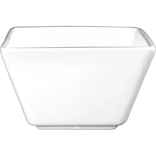 International Tableware EL-11 Elite 7.5 Oz. White Square Bowl – 36 / CS