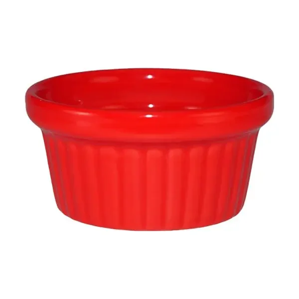 International Tableware RAMF-2-CR Red 2 Oz. Fluted Ramekin – 36 / CS