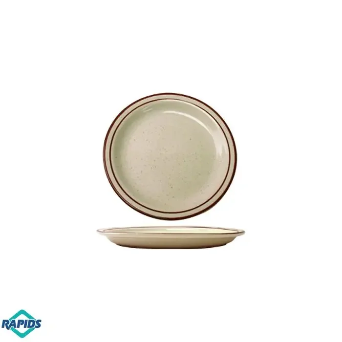 ITI China 6-1/2″ Plate, Brown Speckled, 1 Case