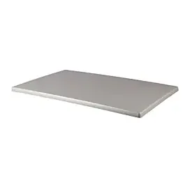 JMC Furniture Outdoor 28″x44″ Rectangle Brush Silver Topalit Table Top with 1 1/4″ Thick Edge & 3/4″ Thick Center