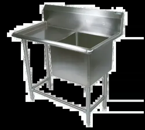 John Boos 1PB24-1D30L Commercial Sink, (1) One Compartment, 16 Gauge Stainless Steel Construction with Stainless Steel Legs and With Left-hand Drainboard – 58.19″ W