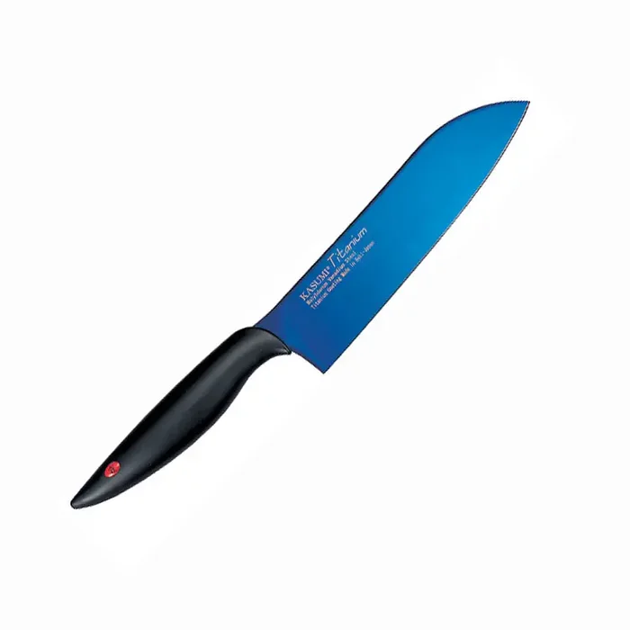 Kasumi Titanium – 7″ Santoku Knife – Blue