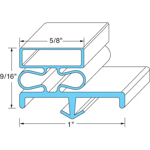 Kolpak KOL544822565 (or Equivalent) Door Gasket 36″ X 78 1/2″ Lh (74-1072)