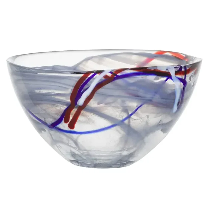 KOSTA BODA CONTRAST BOWL MEDIUM GREY