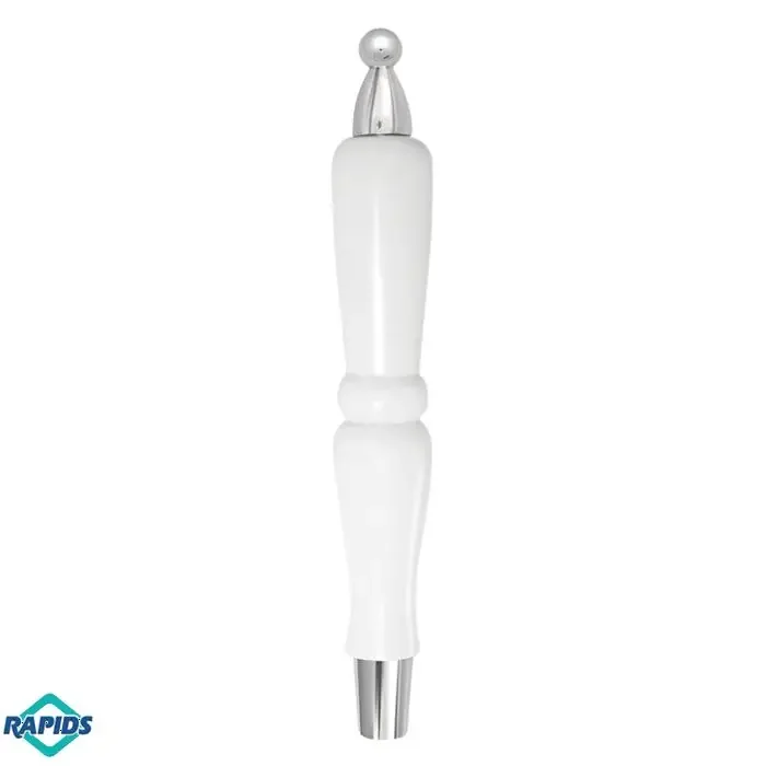 Krome Dispense C691 White Plastic Mini Pub Style Tap Handle, Chrome Finish