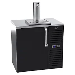 Krowne DB36R-BSS 36″ Single Tap Direct Draw Cooler with Right Side Compressor, Black