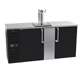 Krowne DB72L-BSS 72″ Triple Tap Direct Draw Cooler with Left Side Compressor, Black