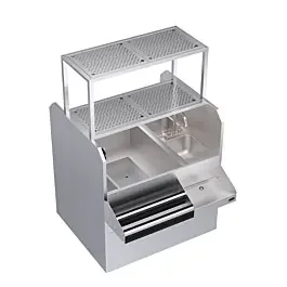 Krowne KRPT-42LP-10 Royal Series 42″ Pass Thru Workstation with Cold Plate, Ice Bin on Left