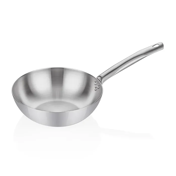 La Bellevie 104WK24 Tri-Ply S/S 9-1/2″ Wok Pan