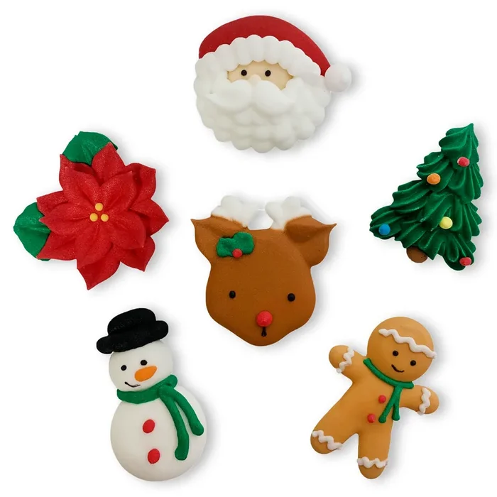 Large Christmas Assortment Royal Icing Decorations