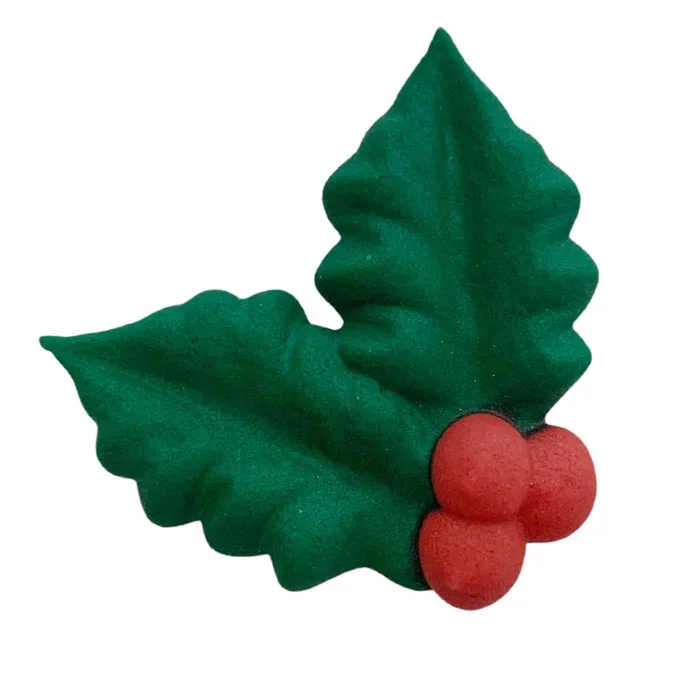 Large Holly Royal Icing Decorations