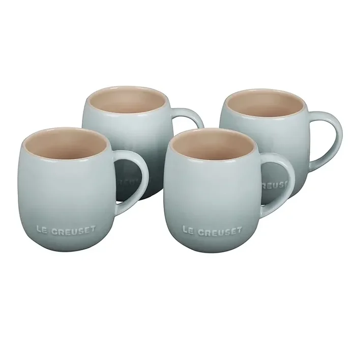 Le Creuset 13 oz. / 380ml Set of 4 Heritage Mugs – Sea Salt