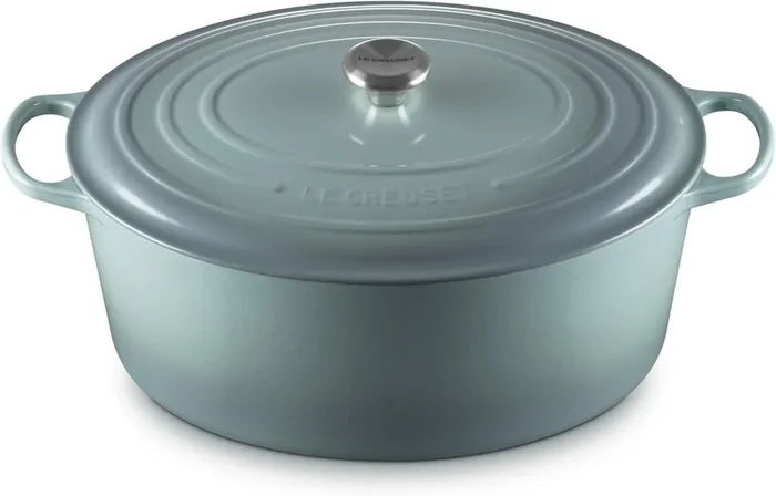 Le Creuset 15 1/2 Qt. Signature Oval Dutch Oven w/Stainless Steel Knob – Sea Salt