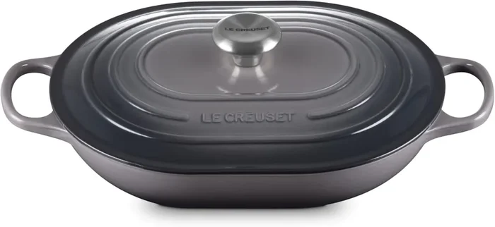 Le Creuset 3 3/4 Qt. Signature Oval Casserole w/Stainless Steel Knob – Oyster