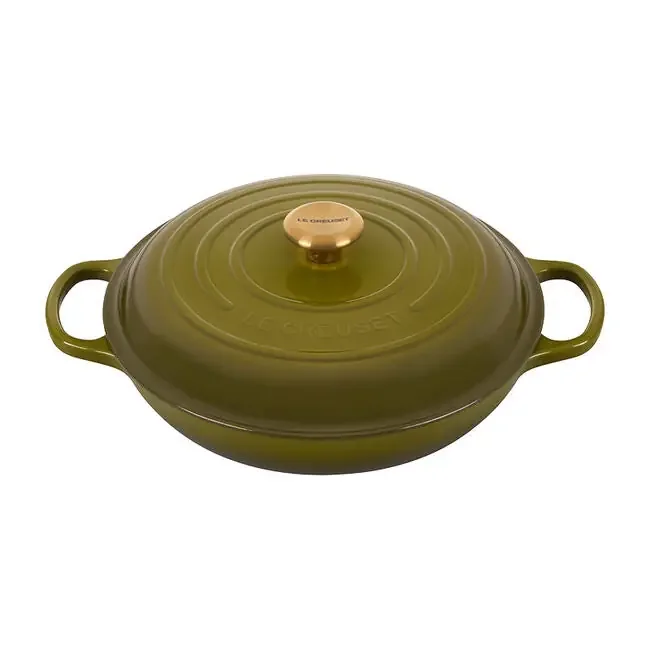 Le Creuset 3.5 qt. Signature Braiser – Olive