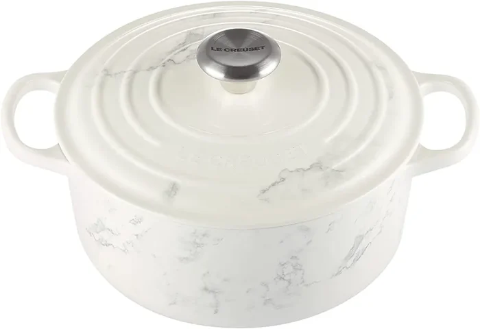 Le Creuset 4 1/2 Qt. Signature Round Dutch Oven – Marble- Personalized Engraving Available