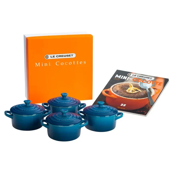 Le Creuset 4- Piece 8 oz. Cocottes w/ Mini-Cocotte Cookbook – Marseille