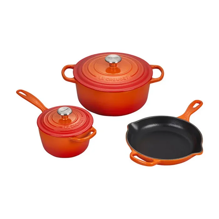 Le Creuset 5 Piece Signature Cookware Set – Flame