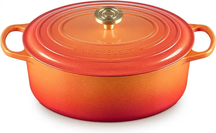 Le Creuset 6 3/4 Qt. Enameled Cast Iron Signature Oval Dutch Oven w/Crucible Knob – Flamme Doree