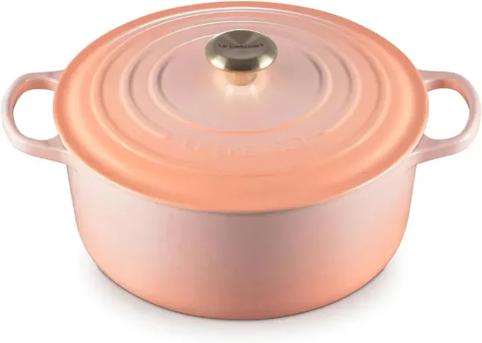 Le Creuset 7 1/4 Qt. Signature Round Dutch Oven w/Gold Knob – Peche
