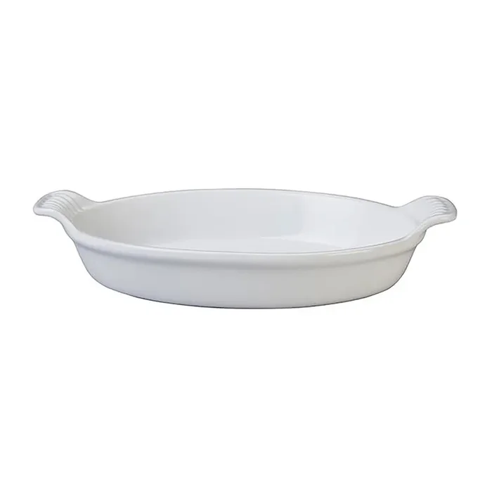 Le Creuset 71105024010005 White Oval 1 Quart Au Gratin Dish
