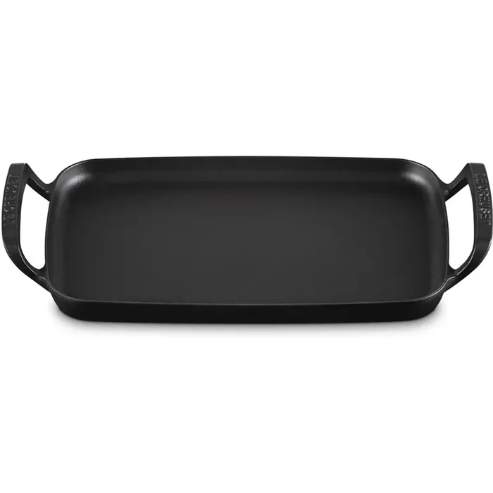 Le Creuset Alpine Collection 11.75″ Alpine Outdoor Rectangular Griddle – Matte Black