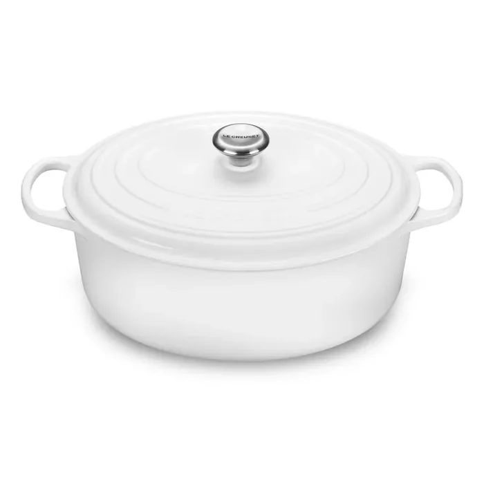 Le Creuset Signature Cast Iron 9.5-quart White Oval Dutch Oven