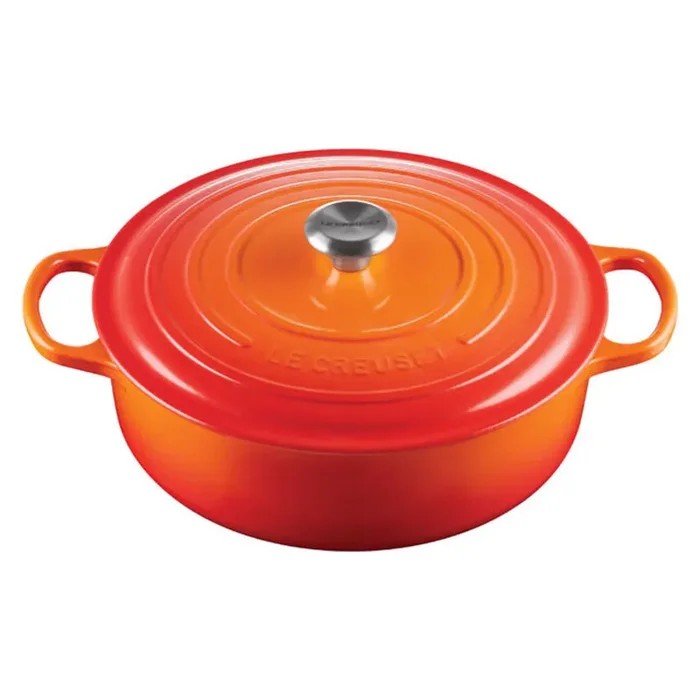 Le Creuset Signature Cast Iron Round Wide 6.75 Quart Oven – Flame