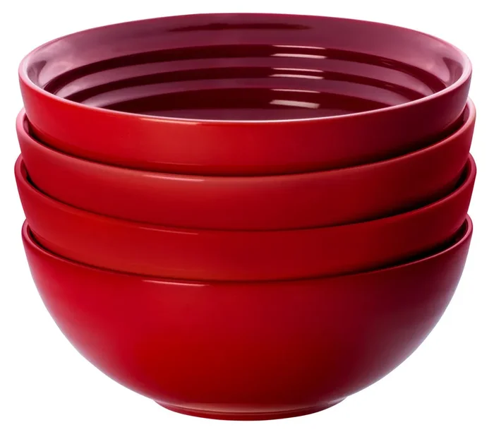 Le Creuset Stoneware 22oz Soup Bowls – Cerise, Set of 4