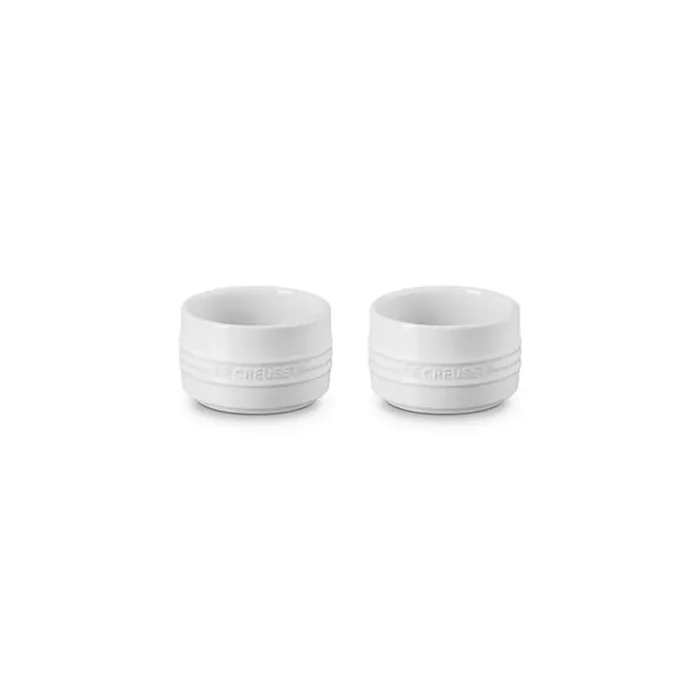 Le Creuset Straight Wall Stackable Ramekins – Set of 2 – White