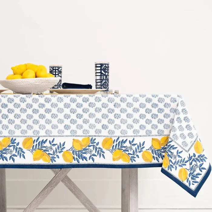 Lemon Vine Tablecloth-60×90