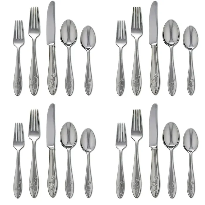 Lenox Butterfly Meadow 20 piece Stainless Flatware, Service for 4