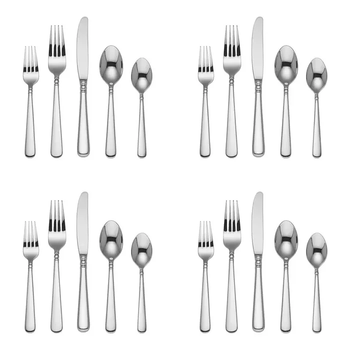 Lenox Pearl Platinum 20 piece Stainless Flatware, Service for 4