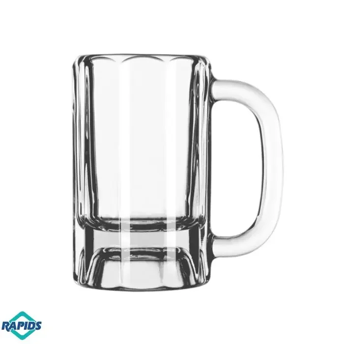 Libbey 5019 Paneled 10 Oz. Glass Beer Mug Stein for Restaurants, 1 Dz