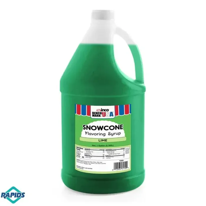 Lime Flavored Snow Cone Syrup – 1 Gallon Bottle