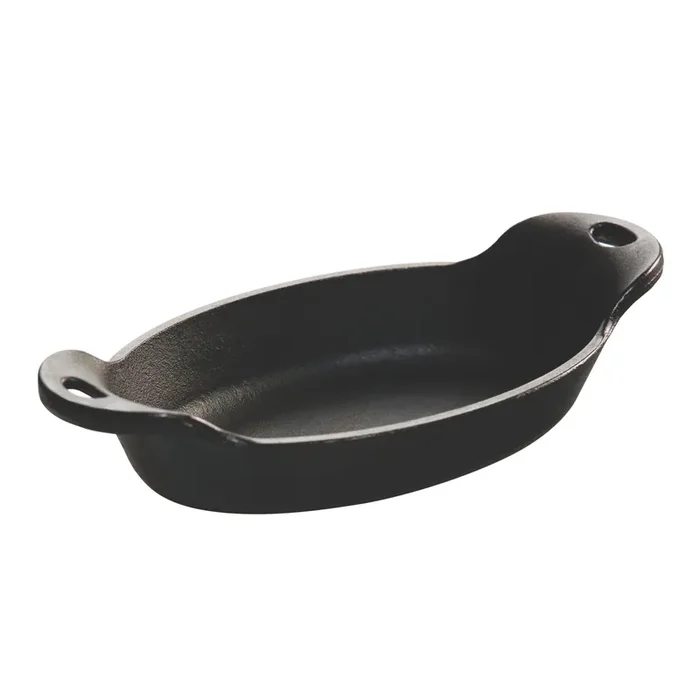 Lodge HMSOV Heat-Treated 9 Ounce Mini Cast Iron Oval Server – 6 / CS