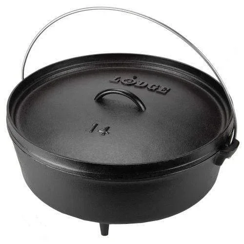 Lodge Pro Logic Cast Iron 8 qt Camp Dutch Oven