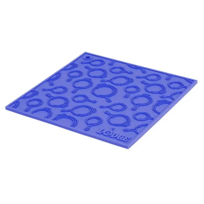 Lodge® AS7SKT31 Blue 7″ Silicone Trivet with Skillet Pattern