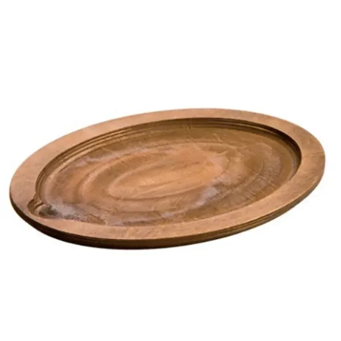 Lodge® UJOP Jumbo Oval Wood Underliner with Walnut Stain