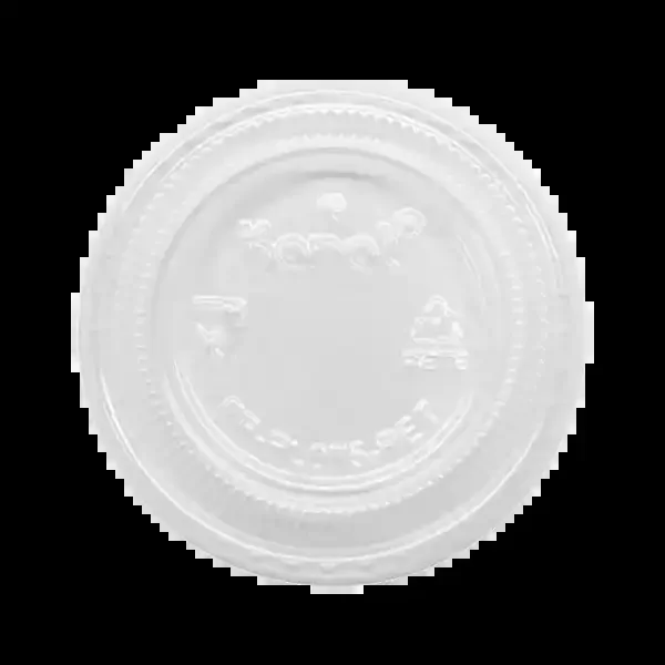 LOLFP-PL075-PET-SplitCase Karat 1 oz Tall PET Plastic Portion Cup Lids – 2,500 pcs